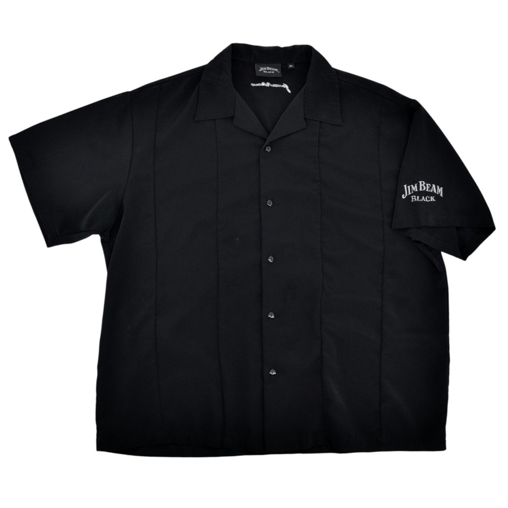 Jim Beam Black Men XL Short Sleeve 100% Polyester Bowling Shirt James B. Beam